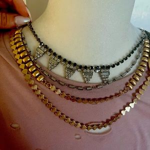 Edgy layered necklace